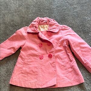 Girl’s OshKosh B'gosh Pink Pea Coat with Wide Collar Site 2T